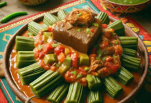 Placali avec Sauce Gombo