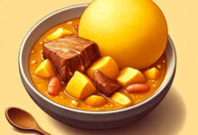 Soupe d'Achu et Fufu Jaune
